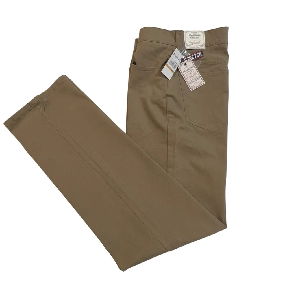 Flag & Anthem Castleton Stretch Chino Portland Relaxed Fit Khaki Size‎ 29WX32L